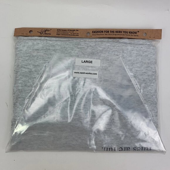 Vintage 90s Single Stitch Geeky Short Sleeve T-Shirt Large Gray "Nerd Definition - Picture 5 of 6